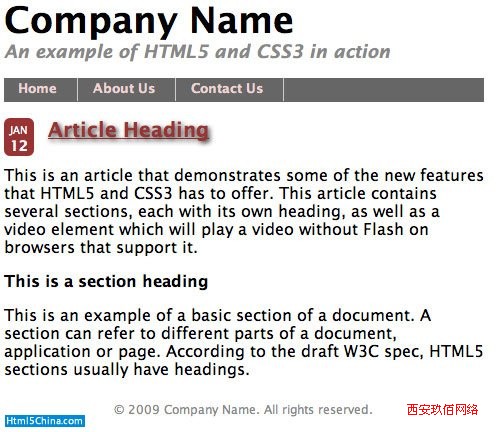 �@ʾʹ�� HTML5 �� CSS3 �����ĸ��N�ı���ʽ����Ļ�؈D�������������ľ����ɫ�������}�Լ��Ӵֵą^����}��